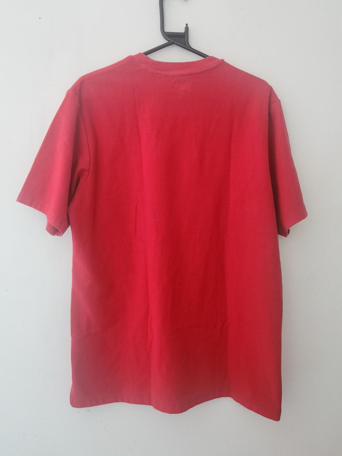 FW19 Supreme Chenille Arc Logo S/S Top camiseta roja talla mediana M