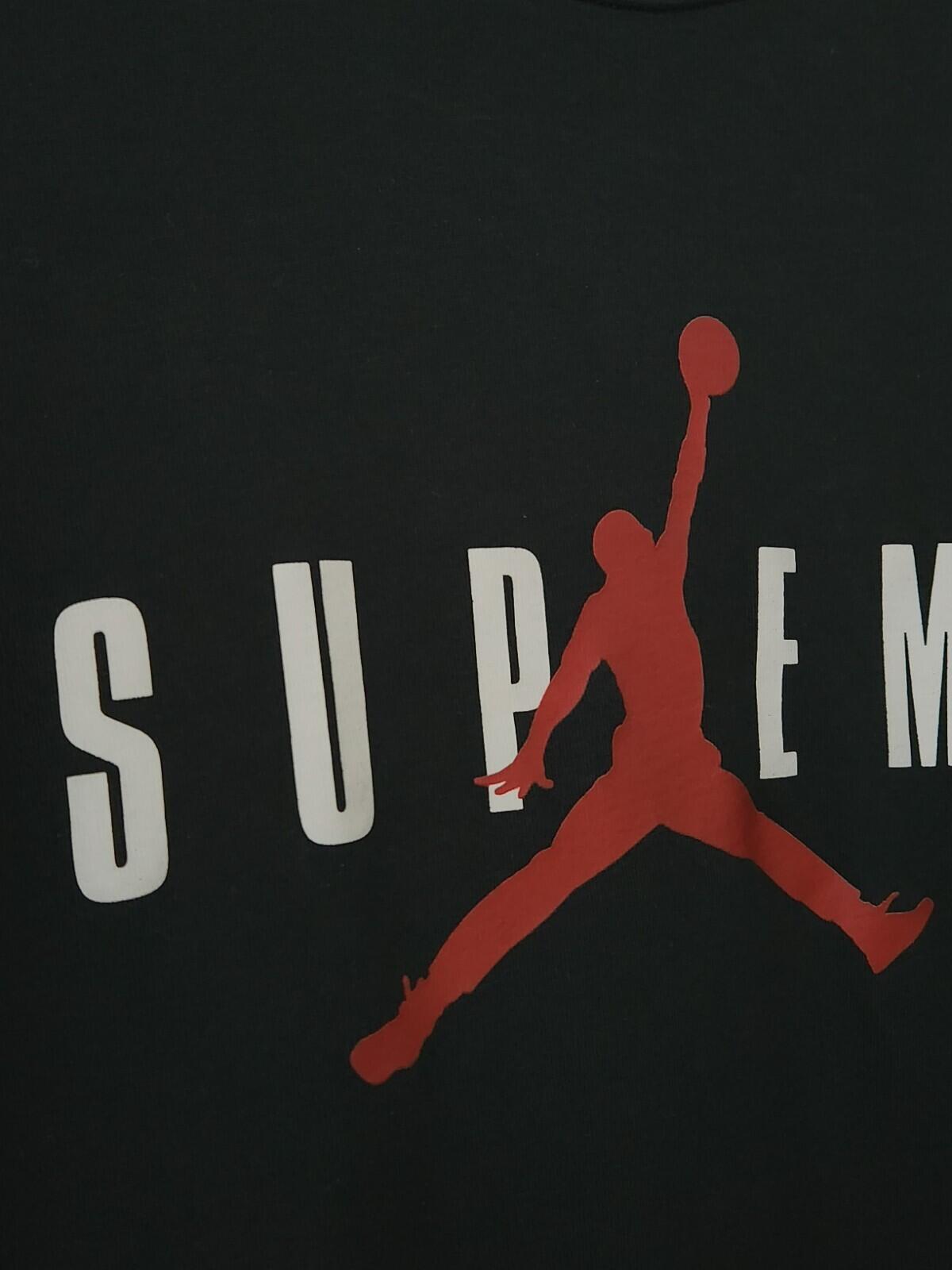 FW15 Supreme x Jordan tee size L Large Black T-shirt Jumpman