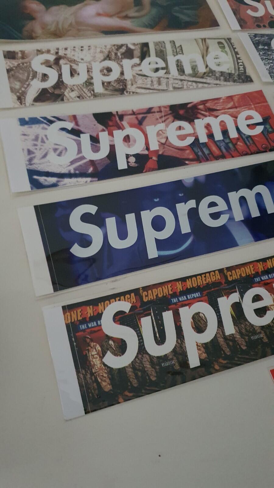10 + 1 Supreme Box Logo stickers Rare small collection Skull Akira E.T + sleeves