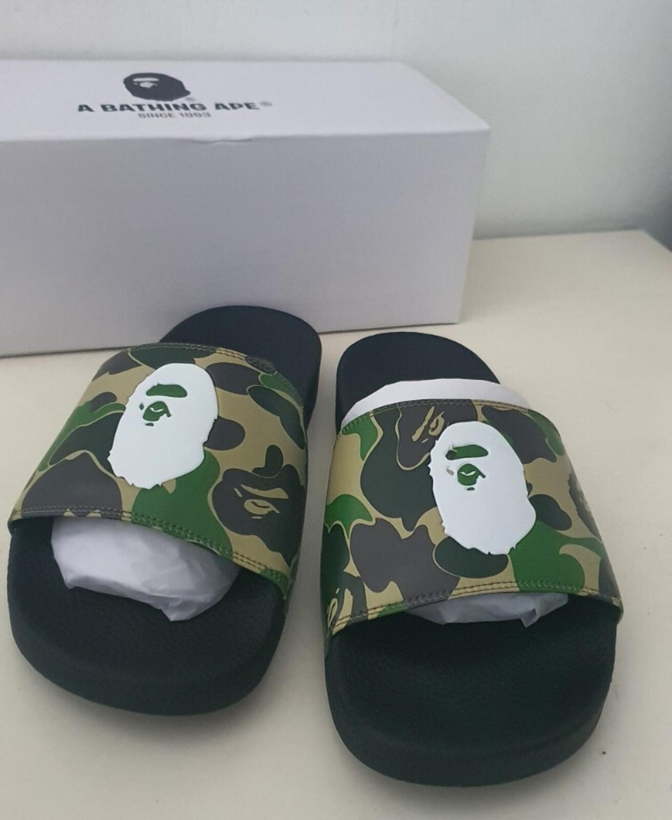 A BATHING APE APC Camo Slide Sandal slides UK 9.5 US 10 BAPE length 28 CM