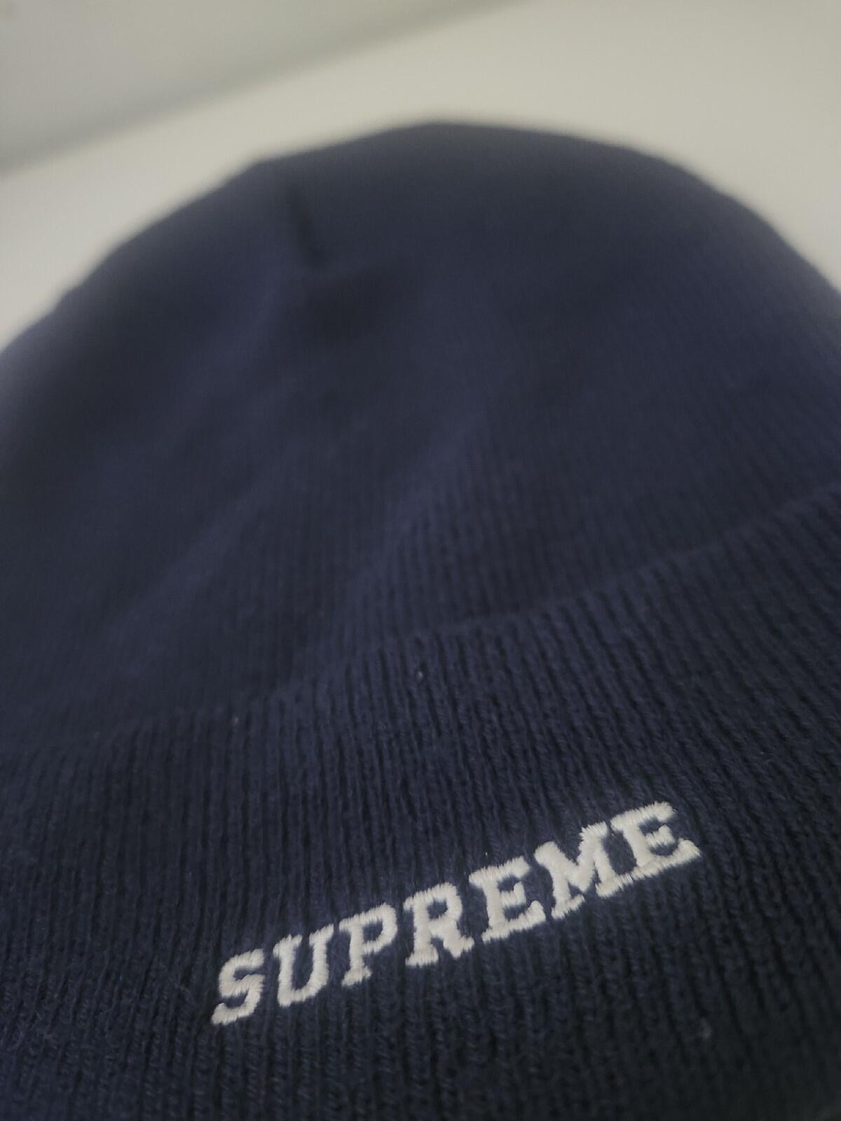 FW18 Supreme x Nike beanie Navy Hat