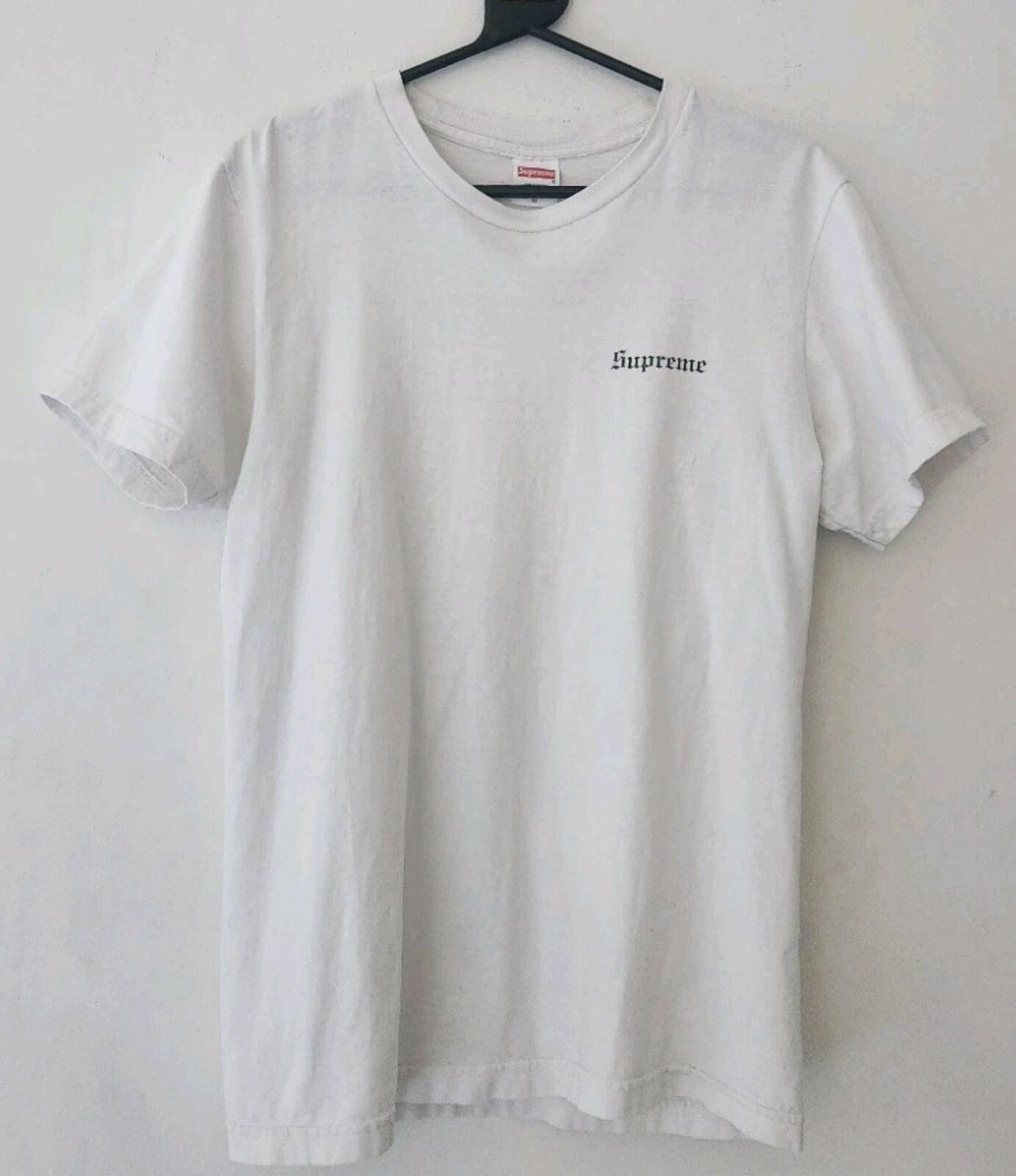 FW14 Supreme x H.R. Giger White Tee Size M Medium T-shirt Vintage 2014 Rare