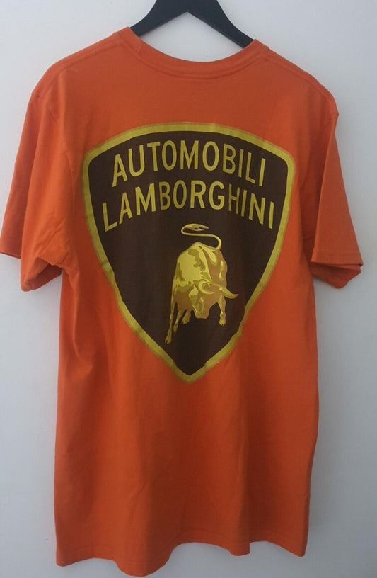 SS20 Supreme Automobili Lamborghini Tee Größe L Large Orange T-Shirt Stier