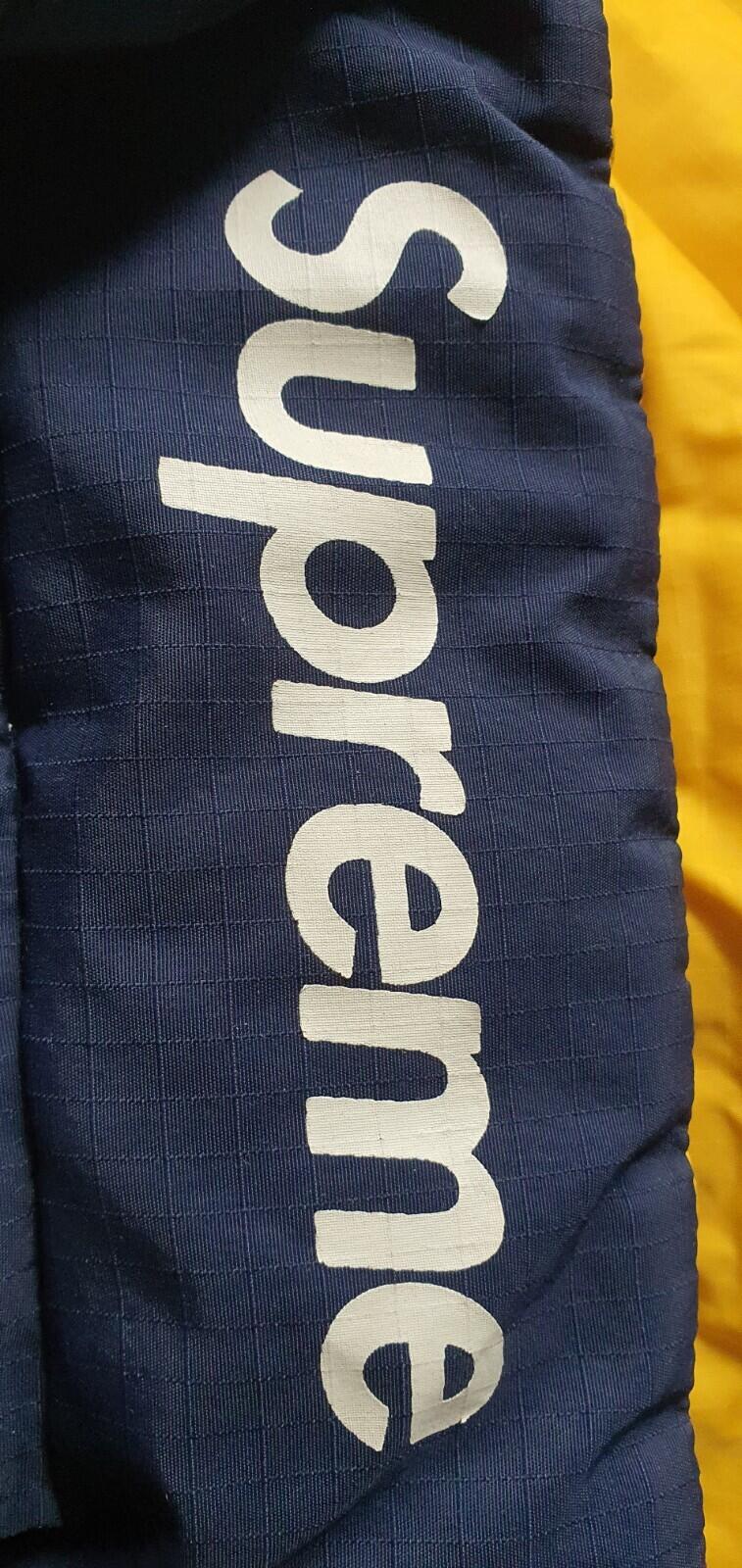 FW14 Supreme reversible Puffy Jacket yellow blue XL duck down puffer Vintage