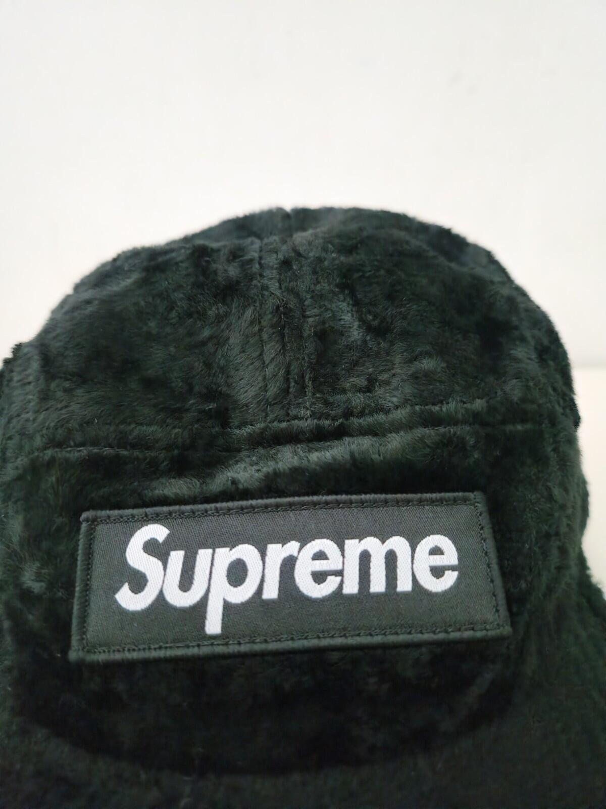 SS24 Supreme x Goodenough crushed rayon camp cap hat black  box logo