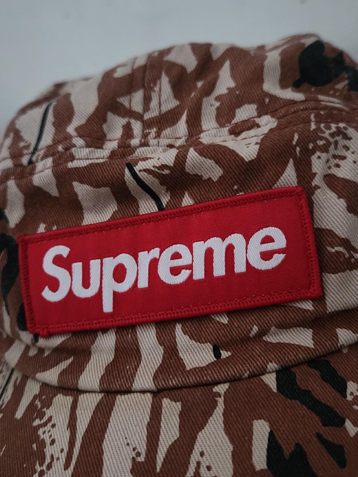SS13 Supreme Reed Camo Camp Cap 2013 Vintage Hat Red Box Logo Camo Camouflage