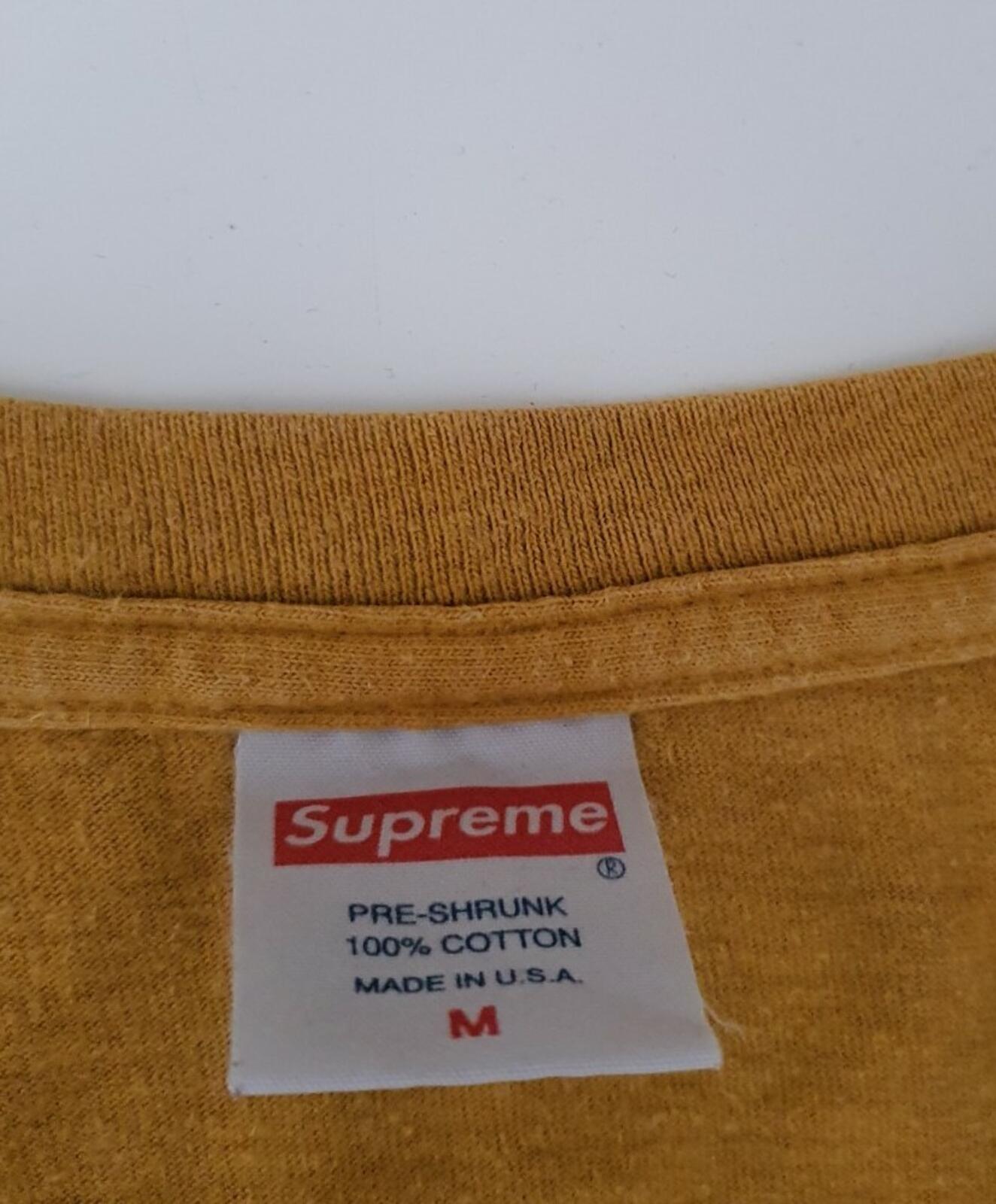 SS16 Supreme x Anti Hero Eagle Pocket Tee Mustard Size M