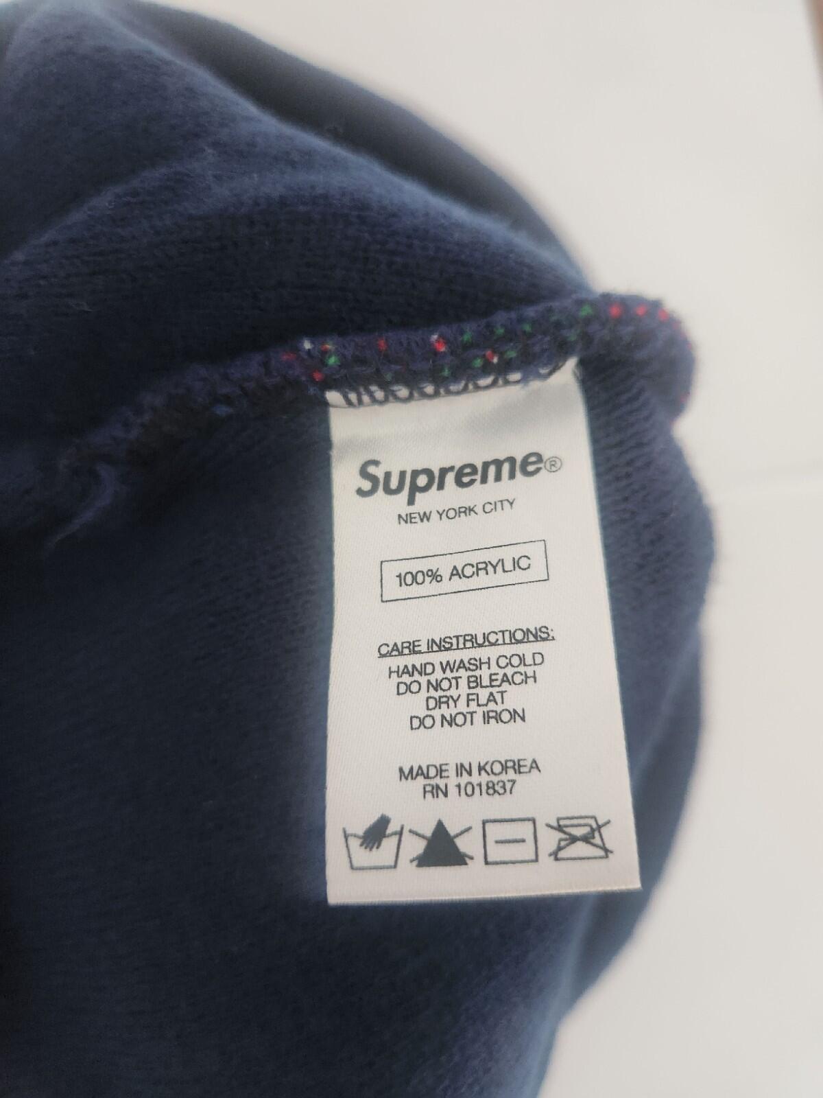 FW14 Supreme Cherry Beanie navy hat Vintage Rare