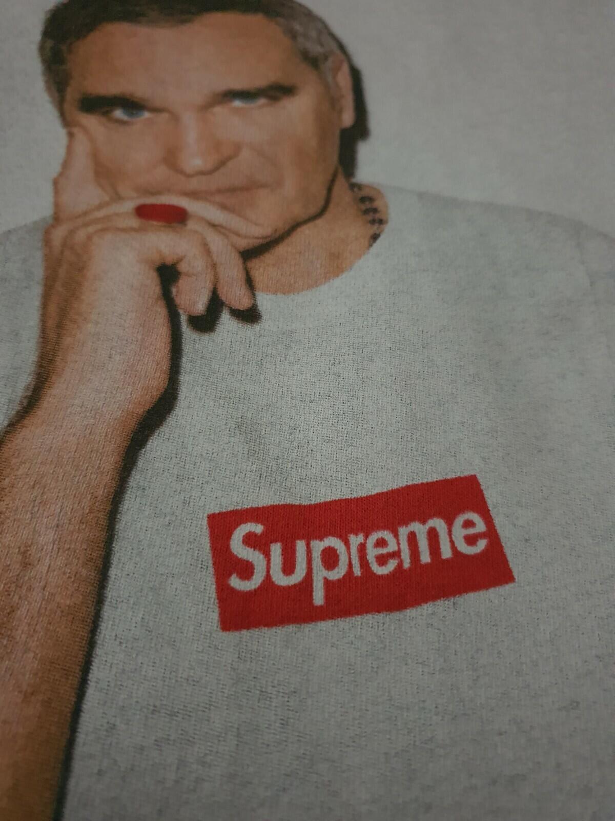 SS16 Supreme x Morrissey Photo Tee size M heather grey T-shirt