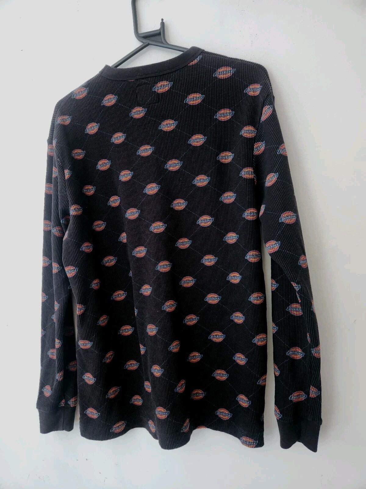 FW22 Supreme x Dickies Thermal Black Crewneck Größe M Medium Besticktes Logo Oberteil