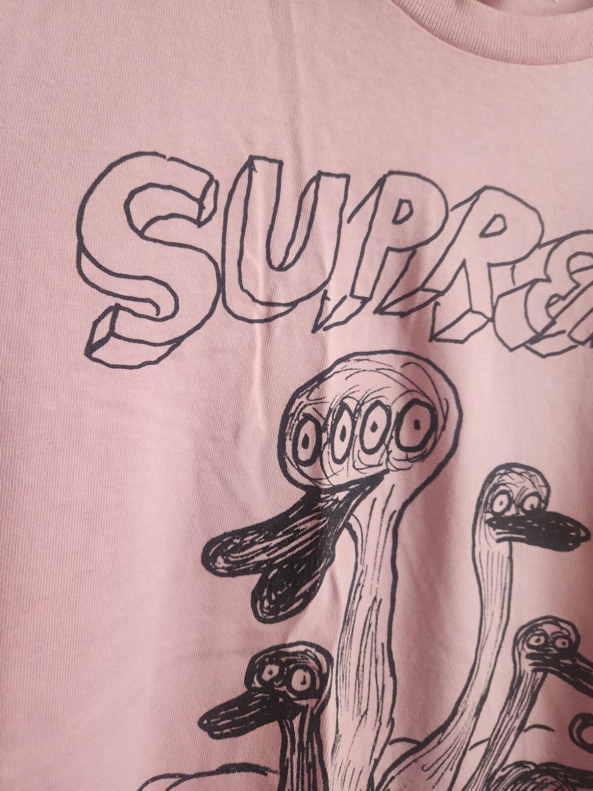 SS15 Supreme Daniel Johnston Tee Size M Medium Pink T-shirt Rare 2015 Vintage
