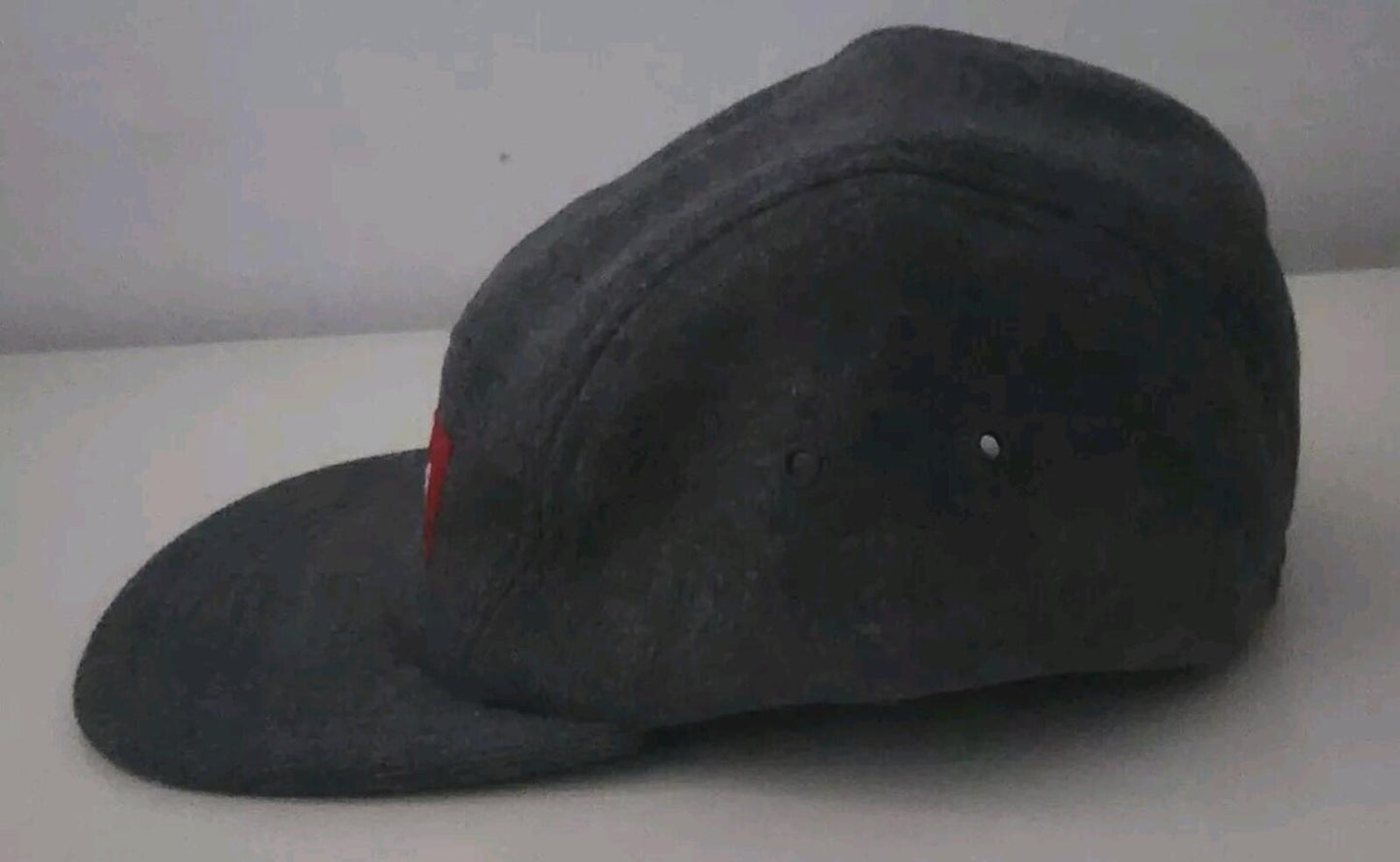 FW14 Supreme Fitted Wool Knit Camp Cap Grey Size M / L
