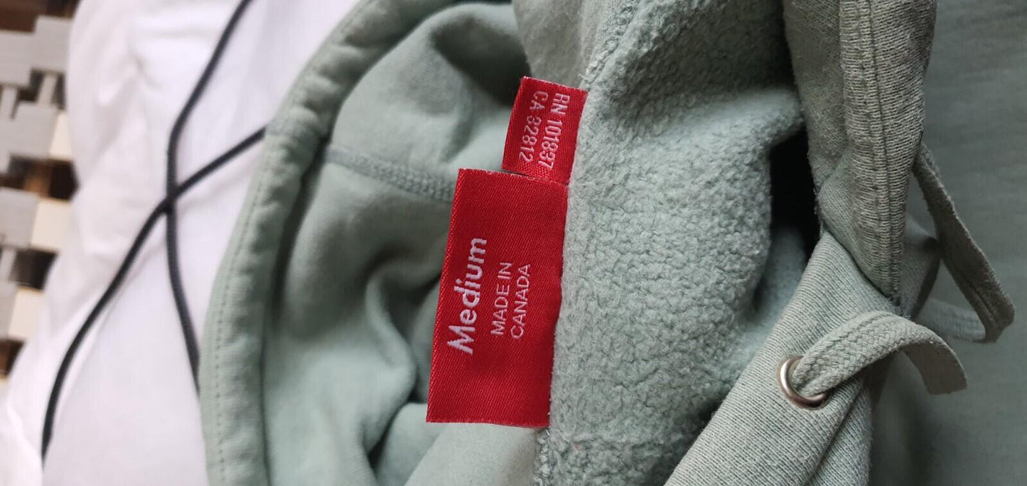 SS17 Supreme Chenille Arc Logo Hooded Sweatshirt Size M Medium Seafoam hoodie