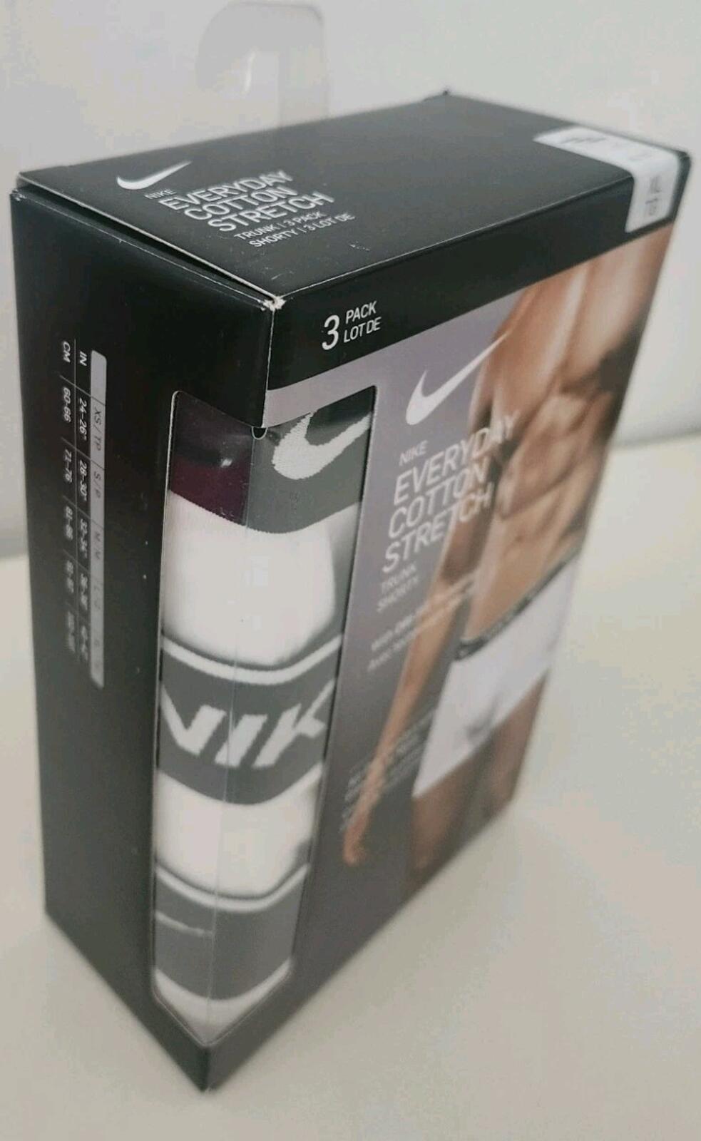 NIKE 3 pack regular-fit stretch-cotton trunks White XL Underwear Dri-FIT New