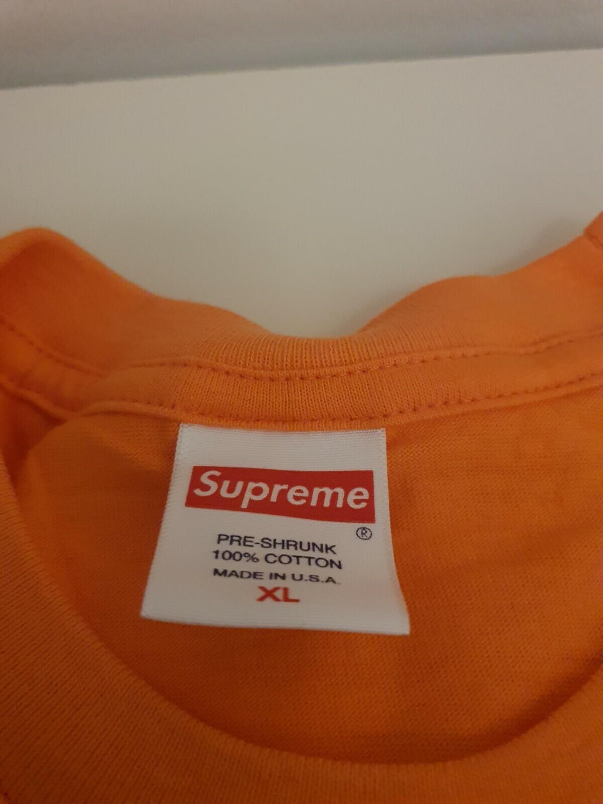 FW19 Supreme Bite neon orange tee size XL T-shirt New