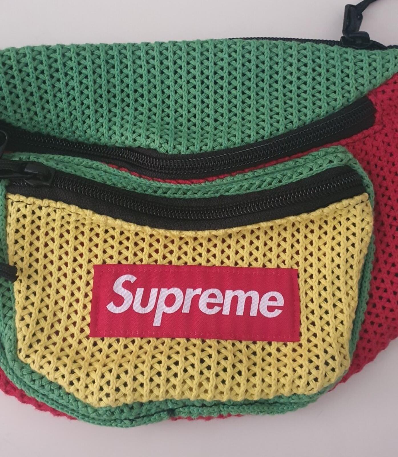 SS21 Supreme String waist bag Multicolour Jamaica rasta red green yellow
