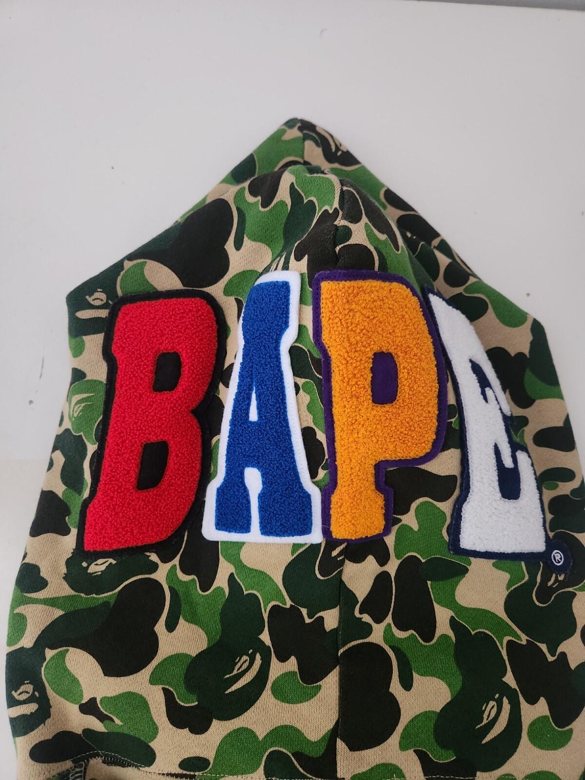 A Bathing Ape Men ABC Camo 2nd Ape Wide Pullover Hoodie Size M BAPE
