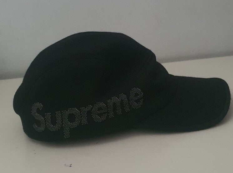 SS21 Supreme Jacquard Pique Camp Cap Black