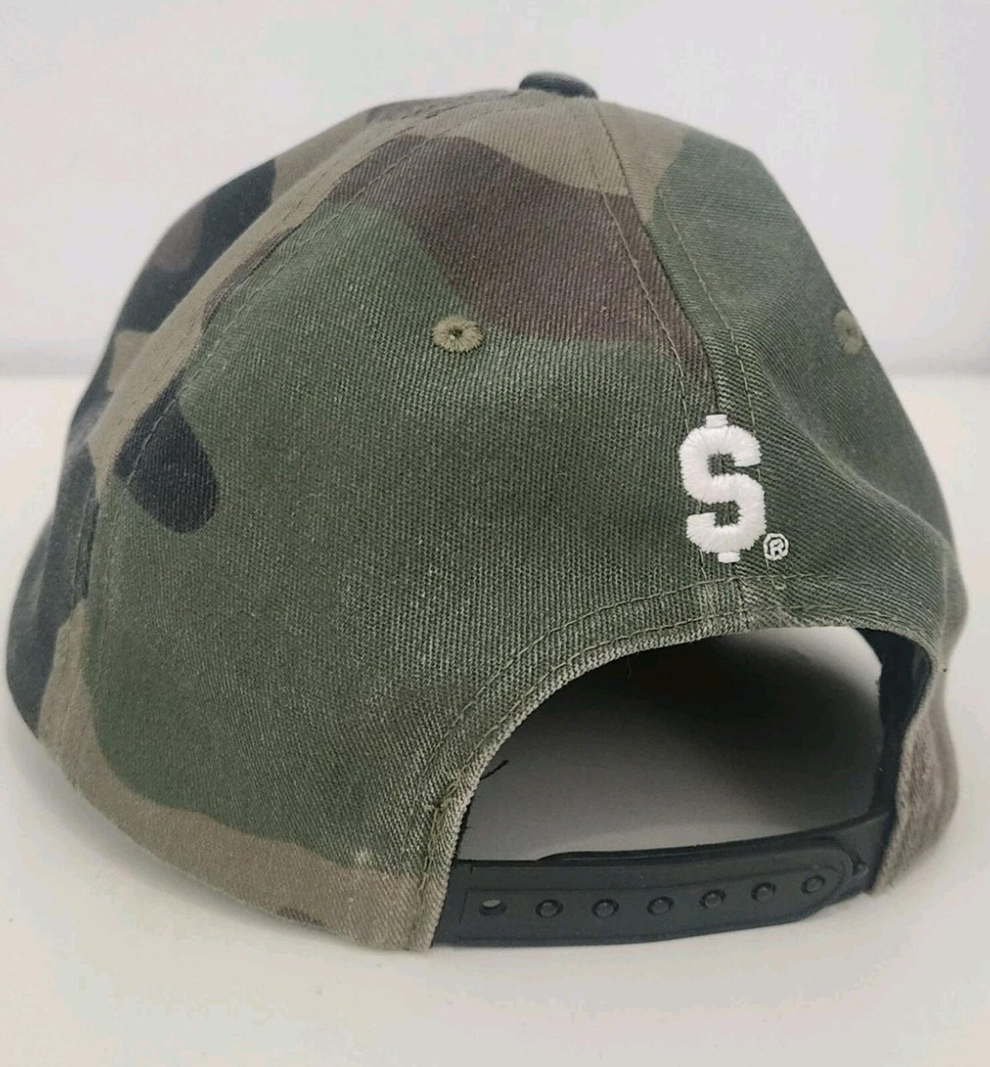 FW24 Supreme Felt Arc 6 panel Woodland Camo Cap Green Hat Camouflage