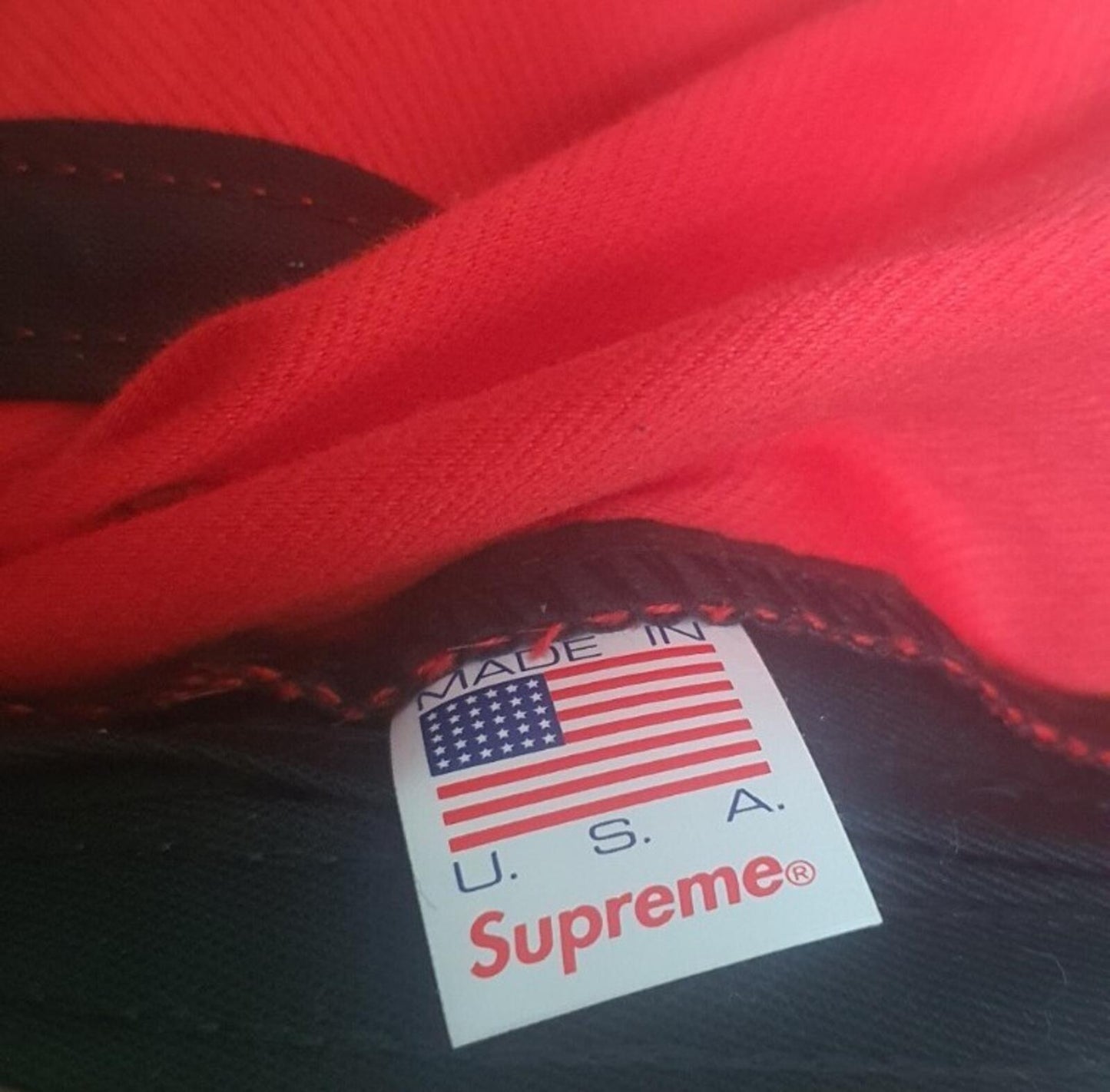 SS17 Supreme Satin Camp Cap Red