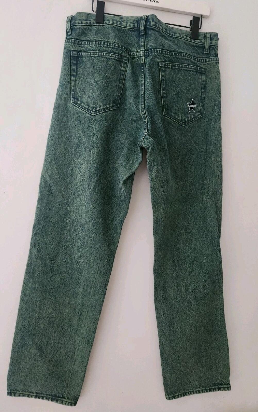 SS23 Supreme Regular Jean Size 32 W32 L32 Overdyed Green Denim Jeans Trousers