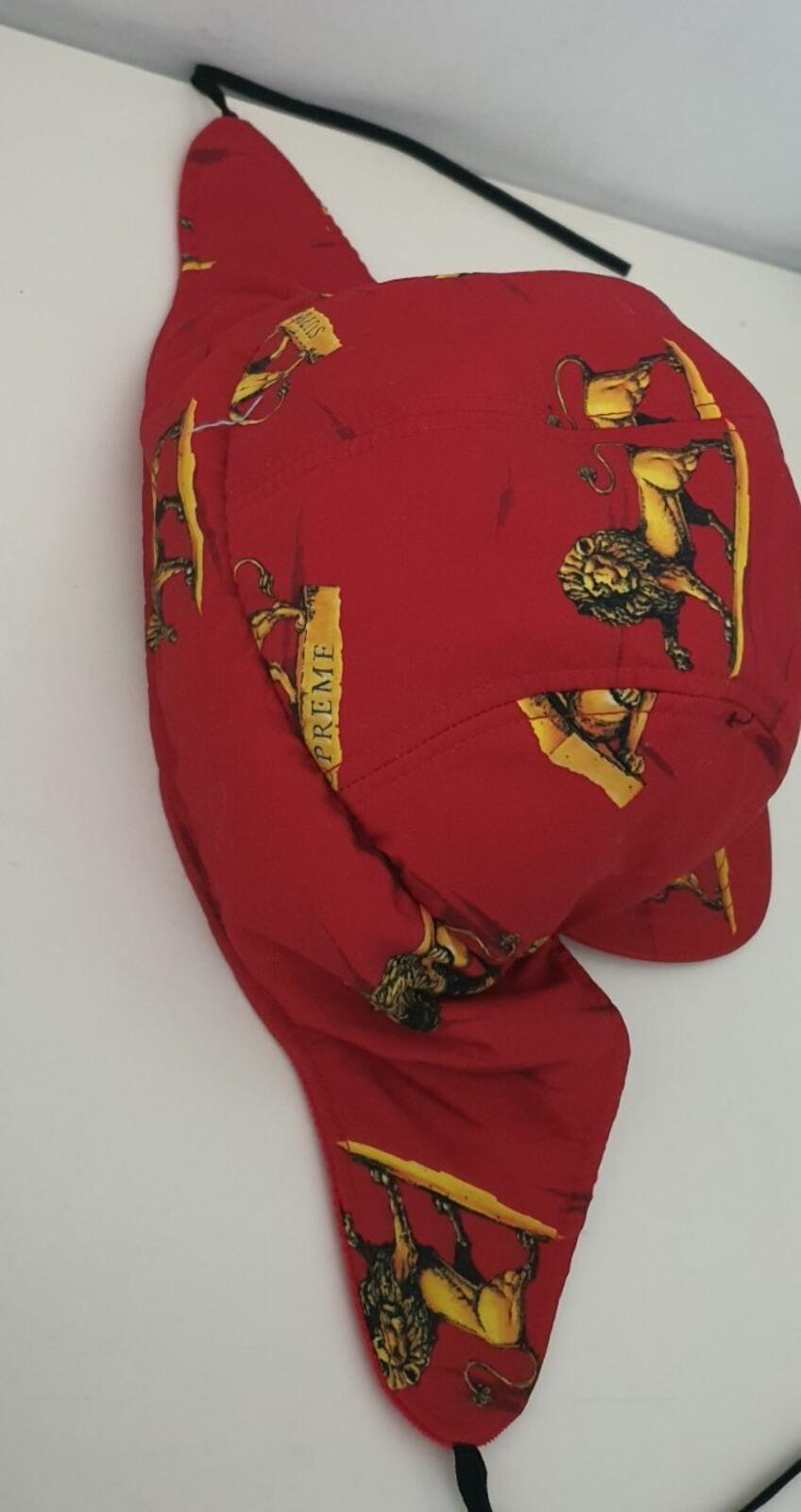 SS13 Supreme Lions Trail hat size M/L red cap earflap vintage 2013 Rare
