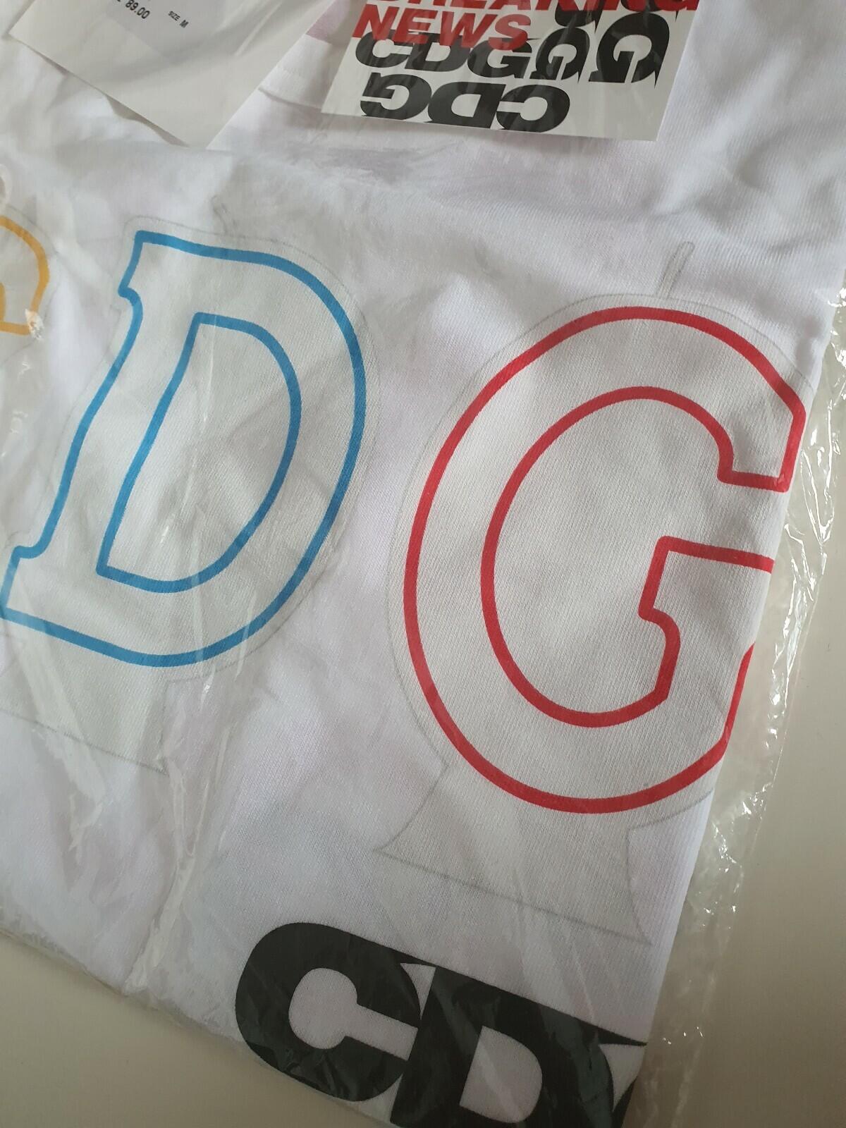 Comme Des Garcons x ASSC Breaking News T-Shirt Antisocial Behaviour Weiß Größe M