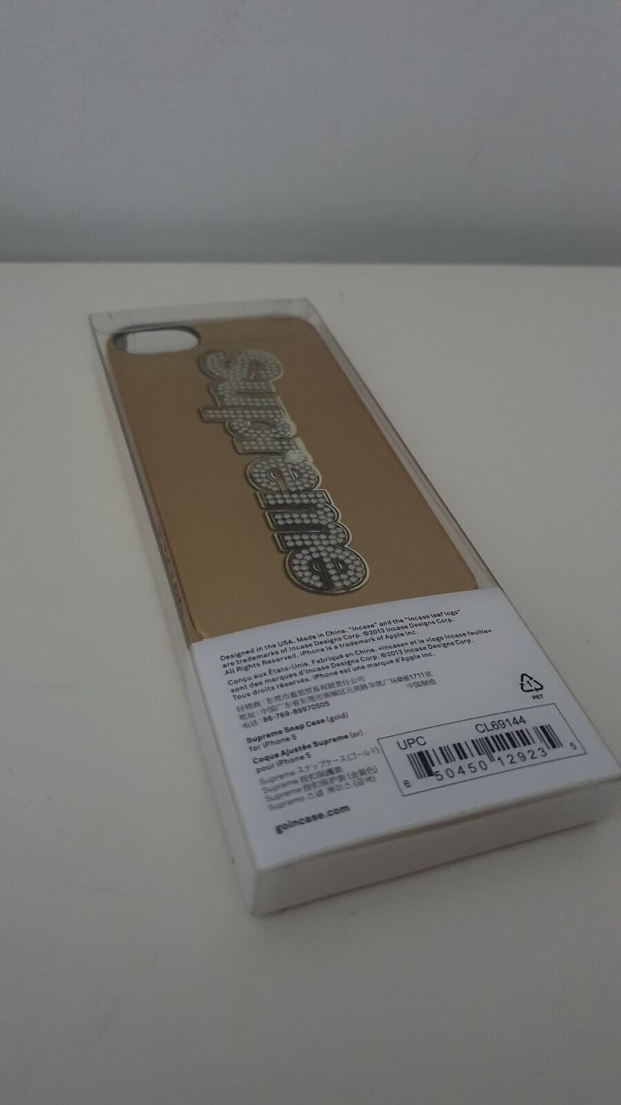 SS13 Supreme x Incase Bling Logo iPhone 5 case gold New Rare Accessory Vintage