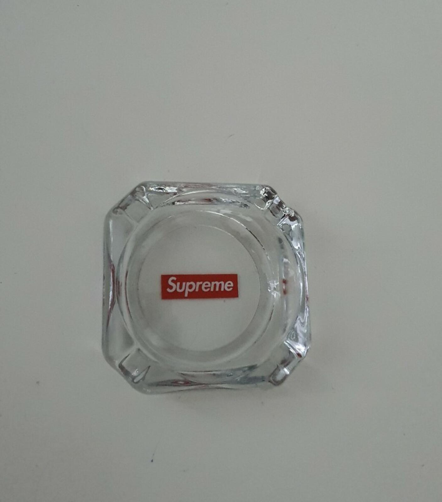 FW08 Supreme Clear glass ashtray box logo Very Rare Accessory 2008