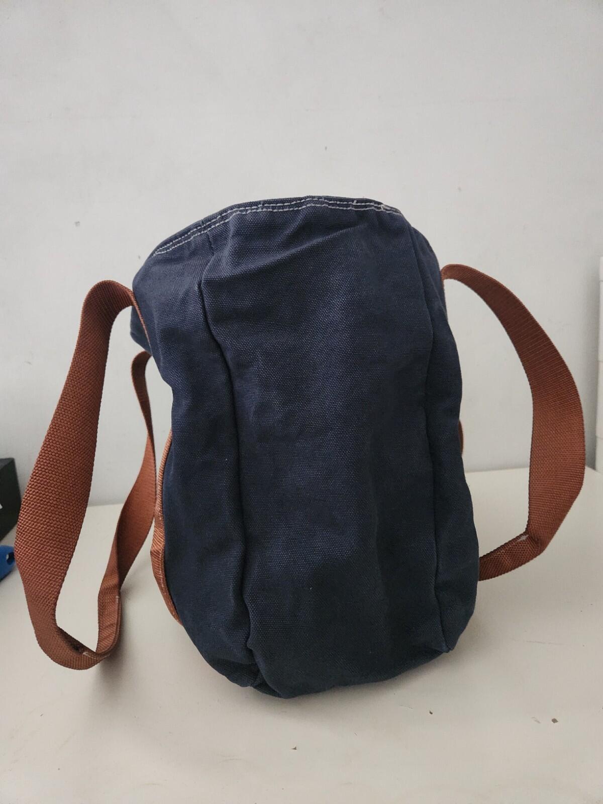 FW20 Supreme Canvas Tragetasche Rotes Box-Logo, BLAU GEFÄRBT
