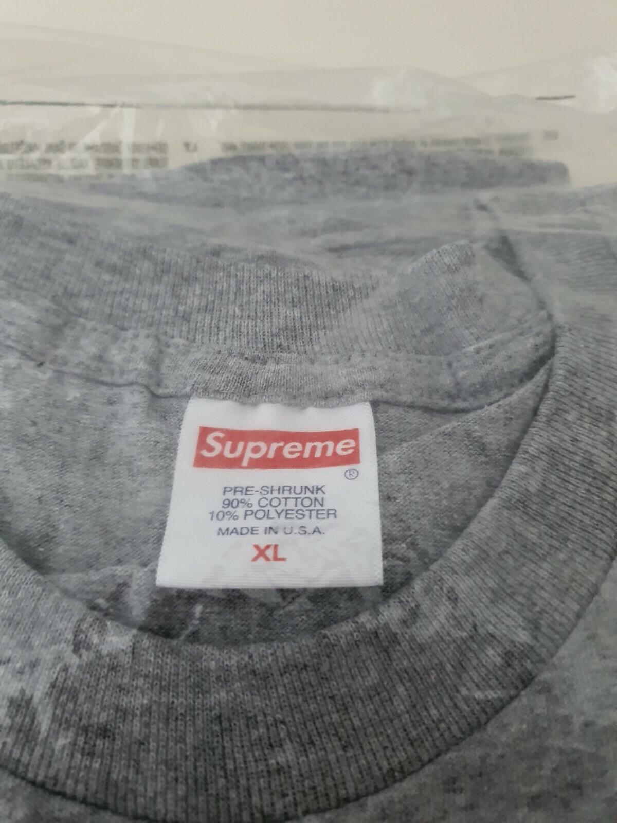 FW18 Supreme Payphone Heather Grey Tee Size XL