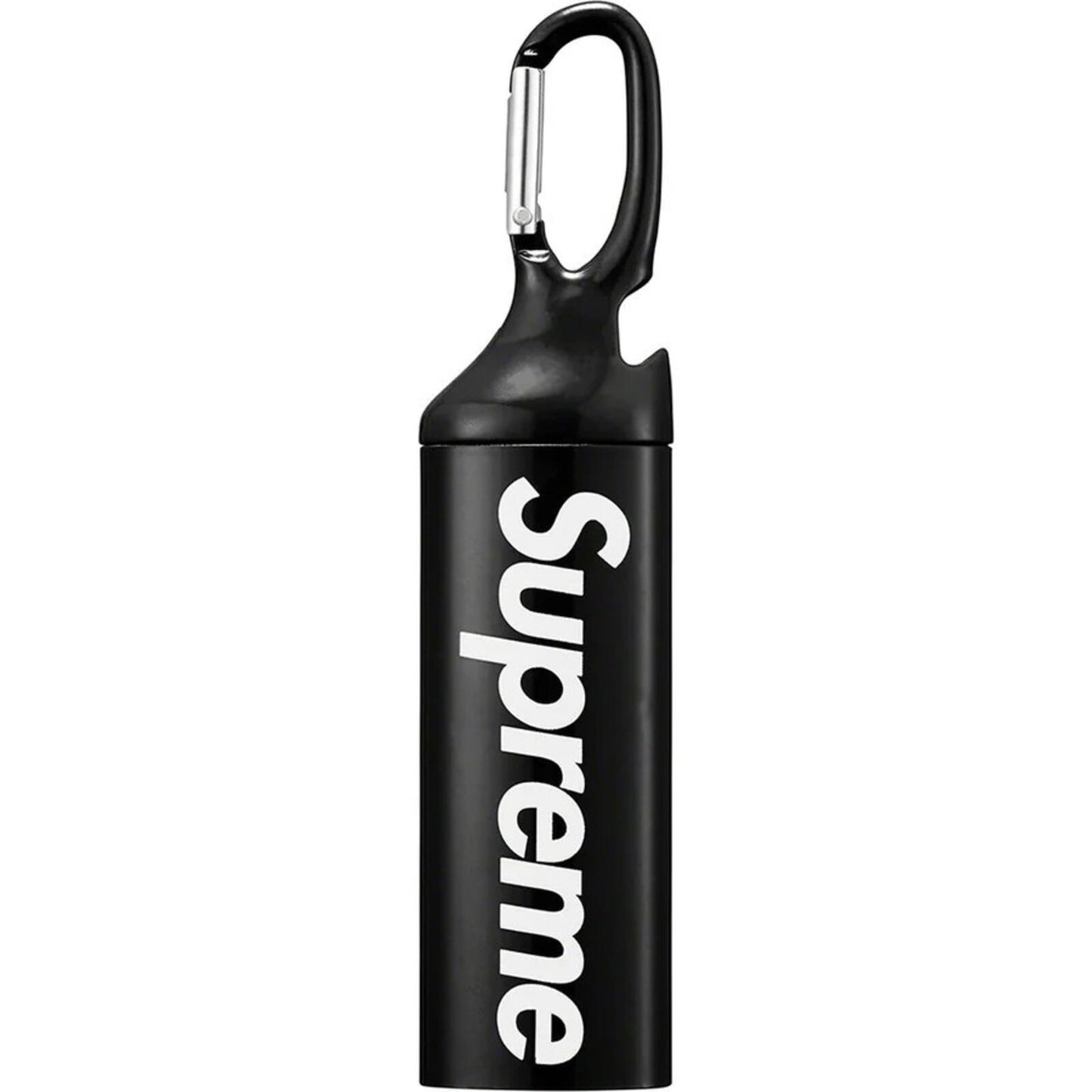 SS22 Supreme Lighter Case Carabiner Accessory Black Aluminum Keychain Keyring