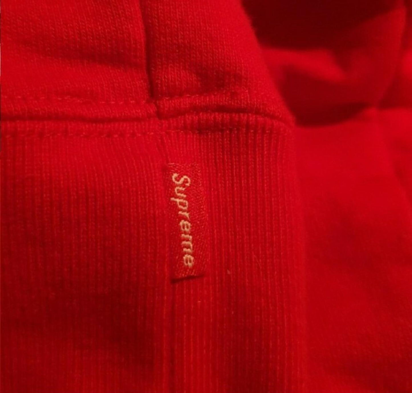 FW18 Supreme Panelled Hooded Sweatshirt Red Size L