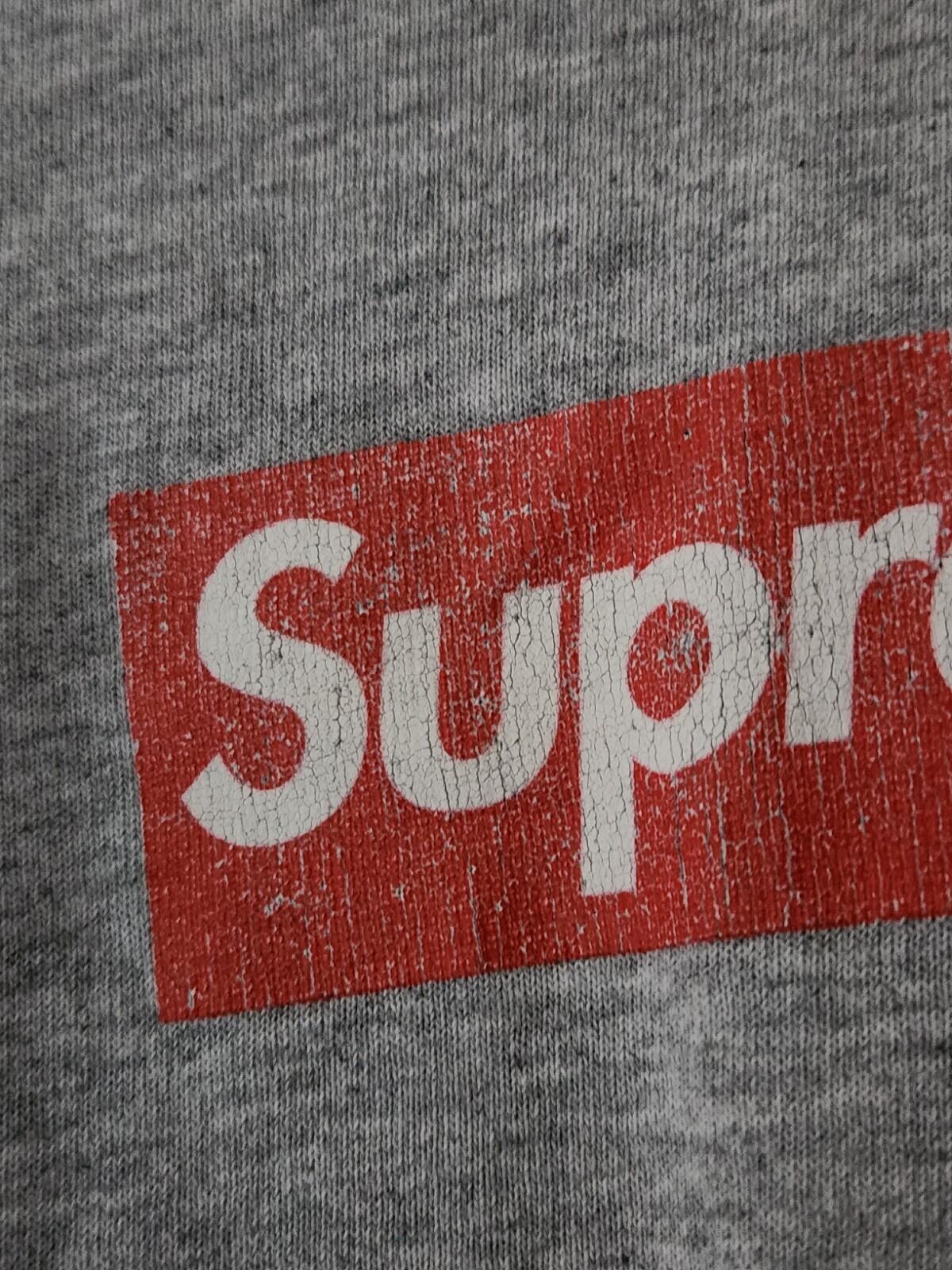 SS03 Supreme Box Logo Tee Red On Grey Size L