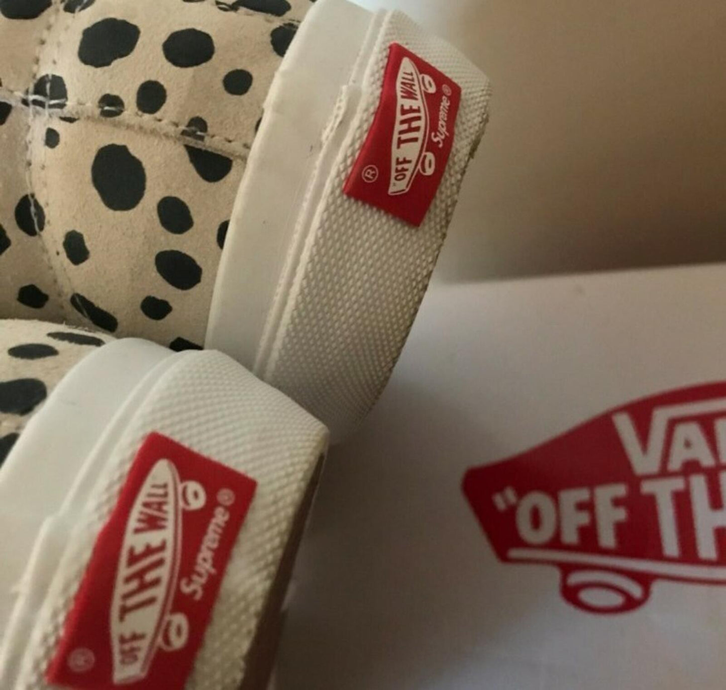 SS18 Supreme Vans Sid Pro Dalmatian UK 9 US 10 EUR 43 suede White trainers shoes
