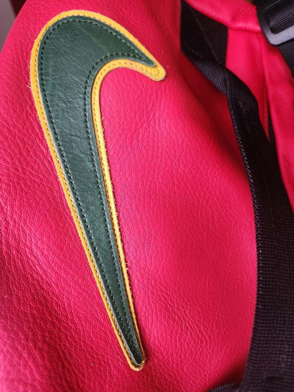 FW19 Supreme x Nike Leather duffle bag box logo Premium Cowhide