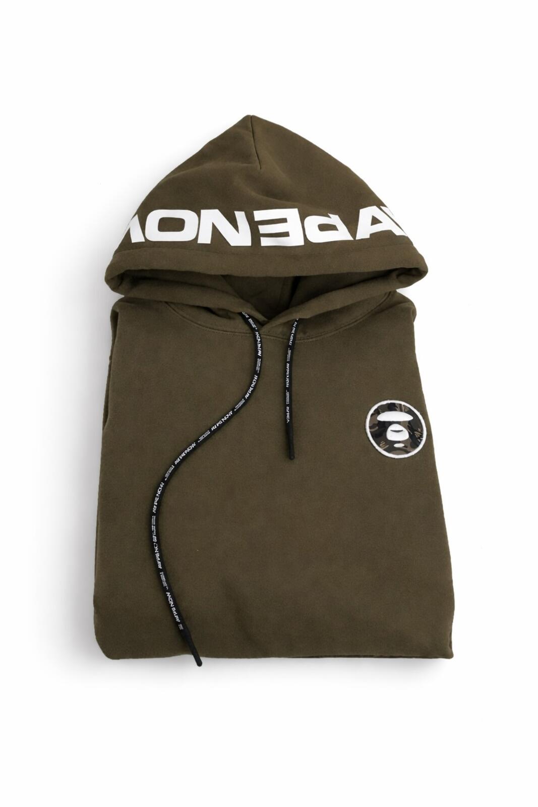 AAPE by A BATHING APE Hooded Sweatshirt Olive Size S BAPE