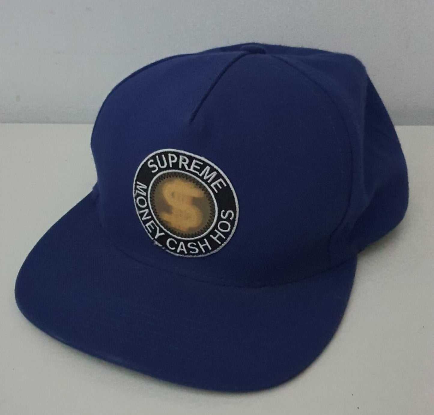 FW13 Supreme Money Cash Hoes Starter 5-panel blue hat cap