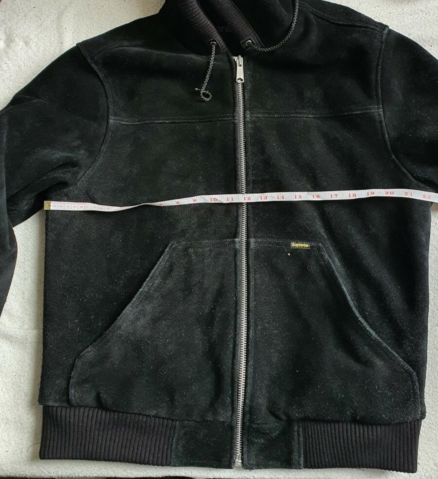 FW17 Supreme Hooded Suede Work Jacket Size M $588 Lambskin Leather