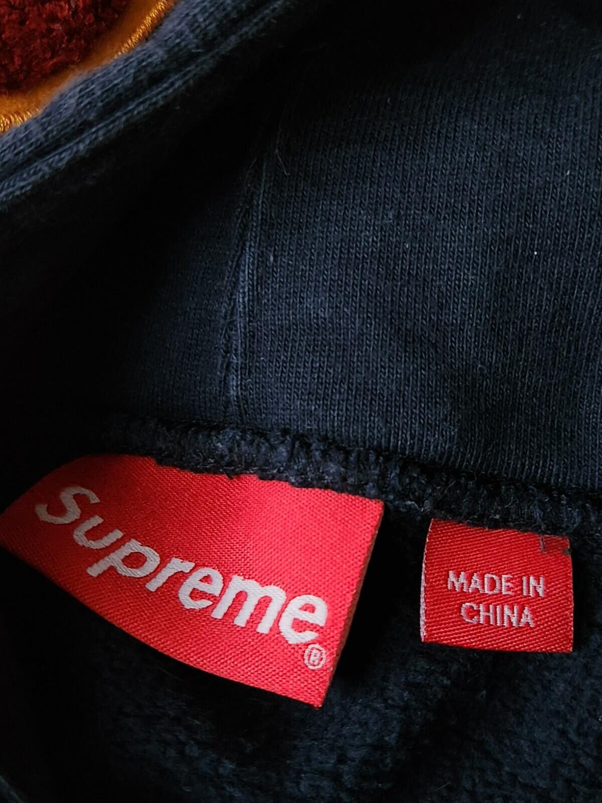 SS22 Supreme Team Chenille Kapuzenpullover Größe M Navy Hoodie