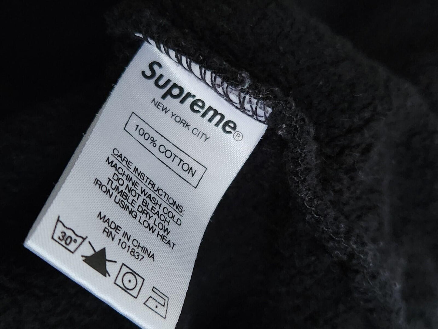 SS18 Supreme MLK black hooded sweatshirt size L Large hoodie Martin Luther King