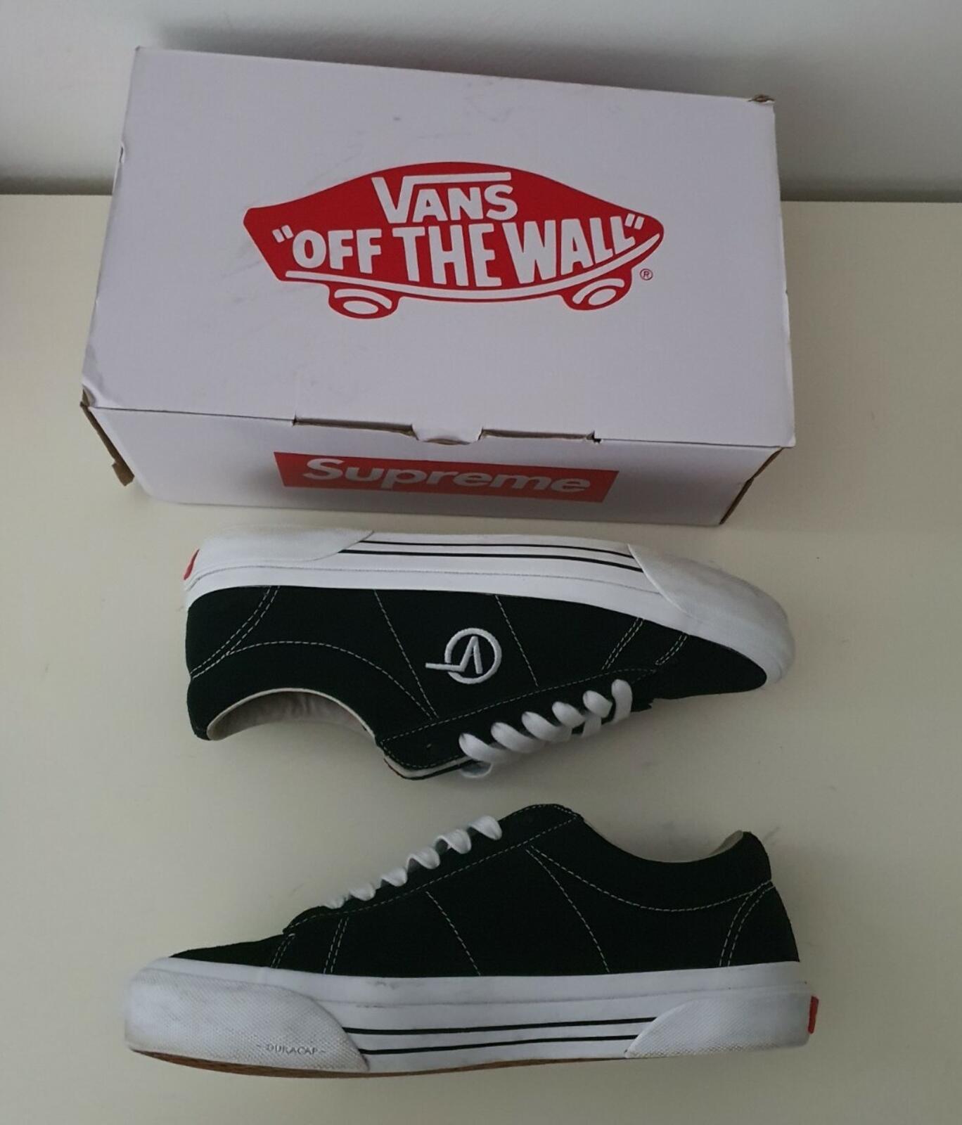 SS18 Supreme x Vans Sid Pro Turnschuhe Wildleder Schwarz
