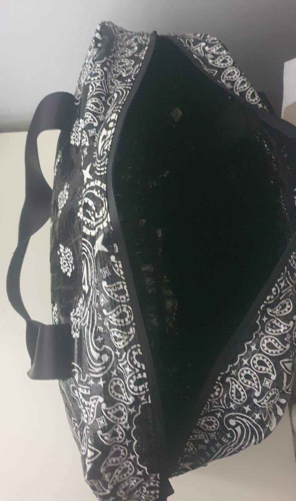 SS21 Supreme Bandana Tarp small duffle bag black 17L water resistant duffel