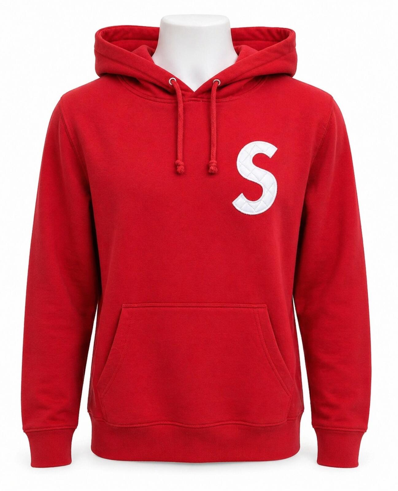 SS20 Supreme S Logo Hooded Sweatshirt Red Size M
