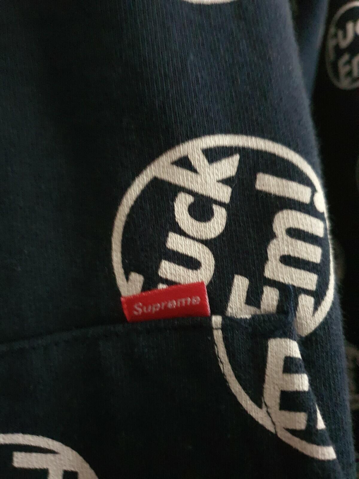 FW14 Supreme *uck Em! Navy hooded sweatshirt + shorts size M medium S small Set