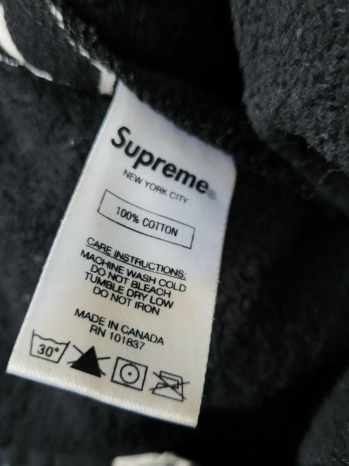 SS18 Supreme Repeat Sweatpant size M medium Black pants Made In Canada