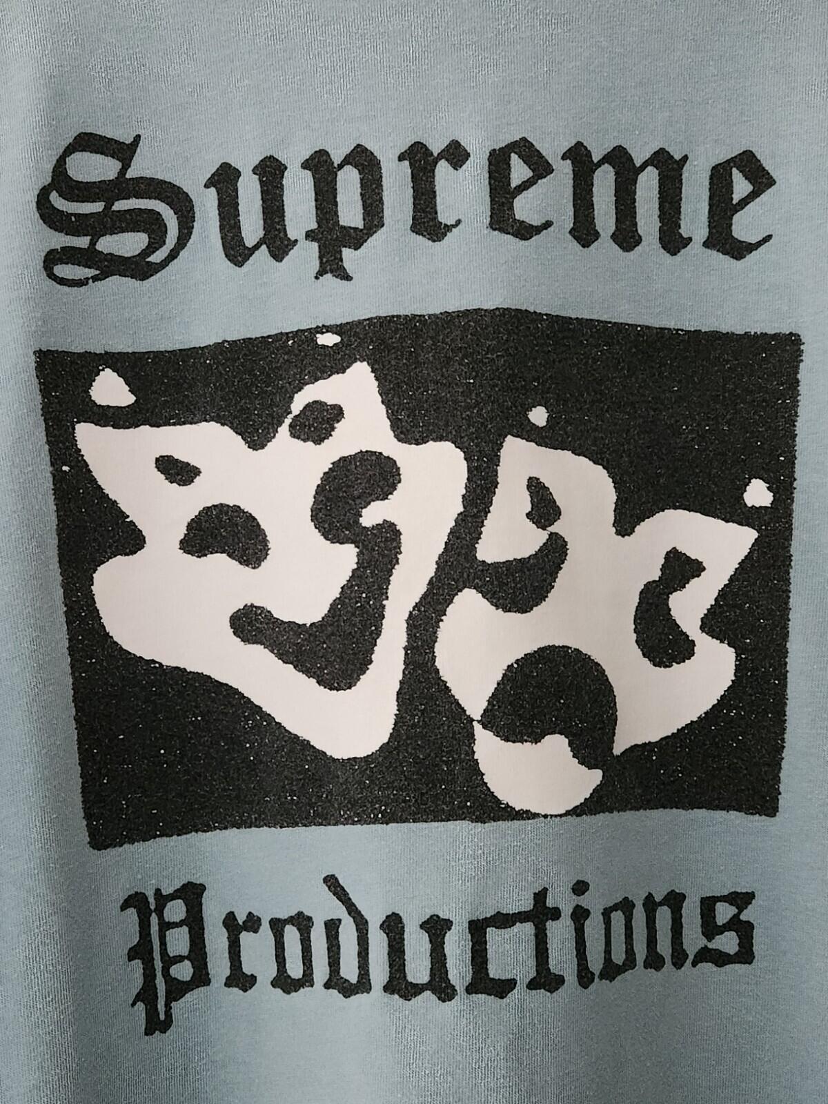 SS16 Supreme Productions Langarm-T-Shirt Schiefer Größe L großes T-Shirt