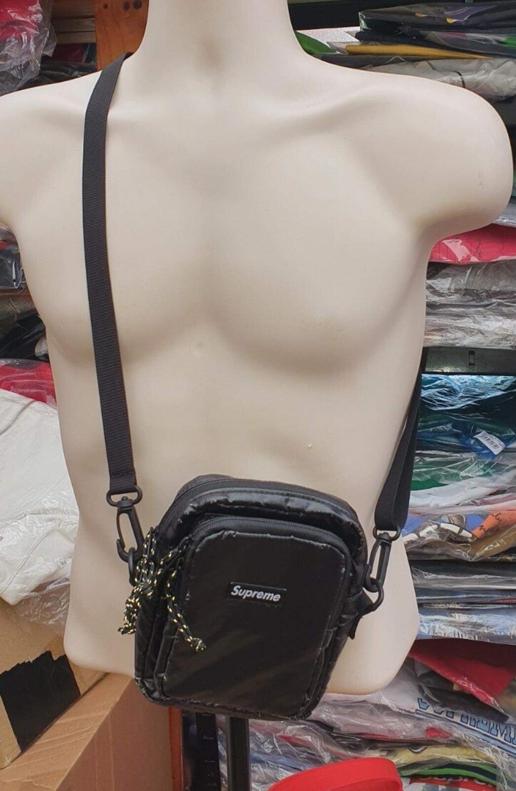 FW17 Supreme shoulder bag black Box Logo Cordura Fabric