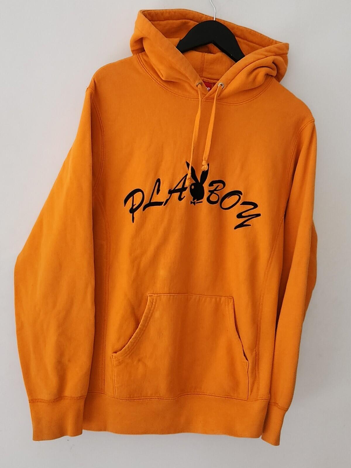 SS17 Supreme x Playboy Hooded Sweatshirt Größe M Medium Hoodie orange