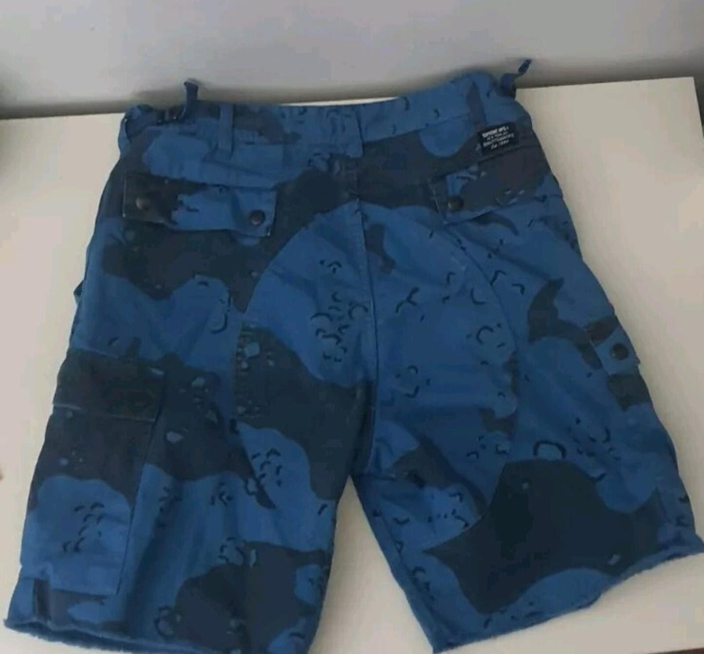 SS21 Supreme Overdyed Camo Cargo Short Blue Size 30 Small
